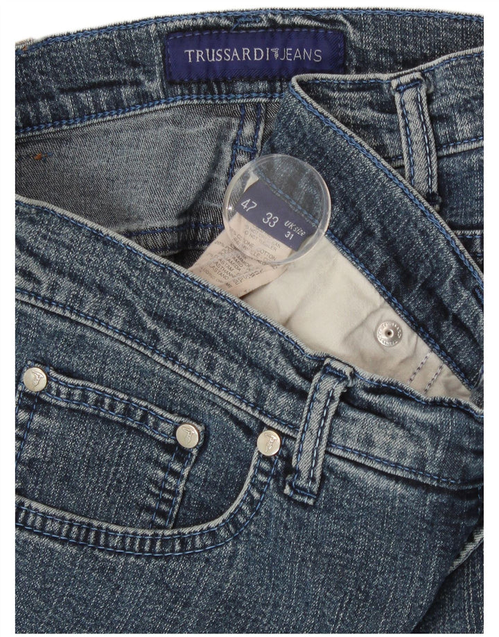 Trussardi Womens Straight Jeans W31 L29 Blue Cotton