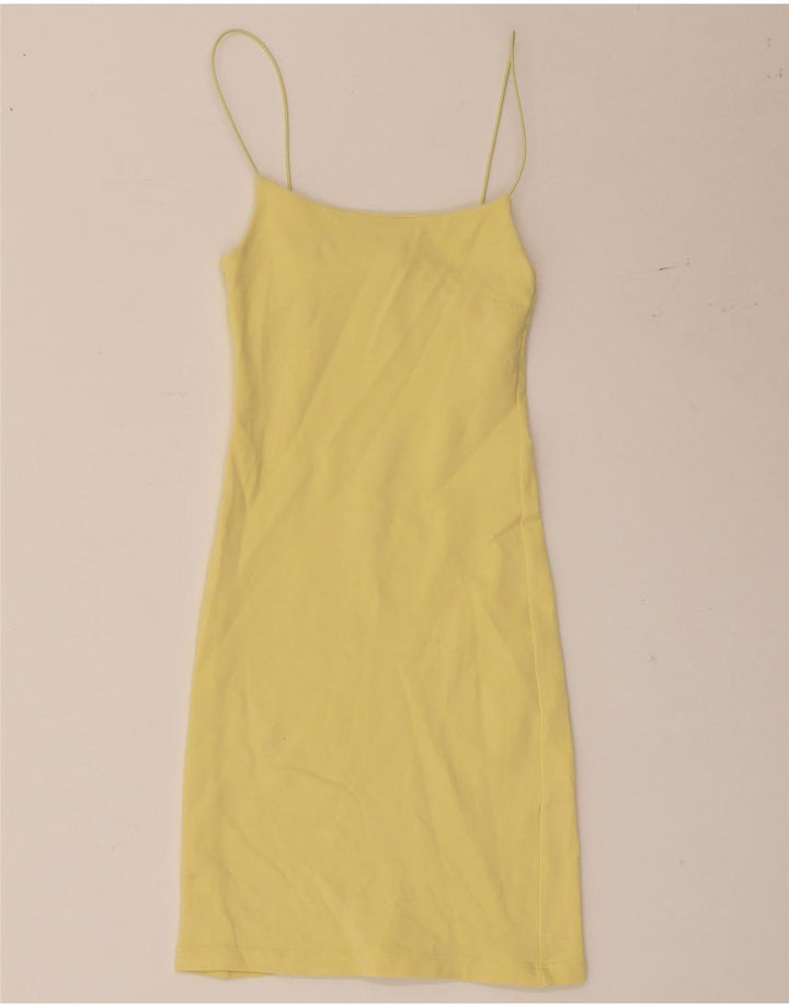 Zara Womens Slip Dress UK 8 Small Yellow