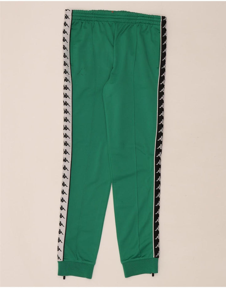 Kappa Mens Graphic Tracksuit Trousers Joggers Medium  Green Colourblock