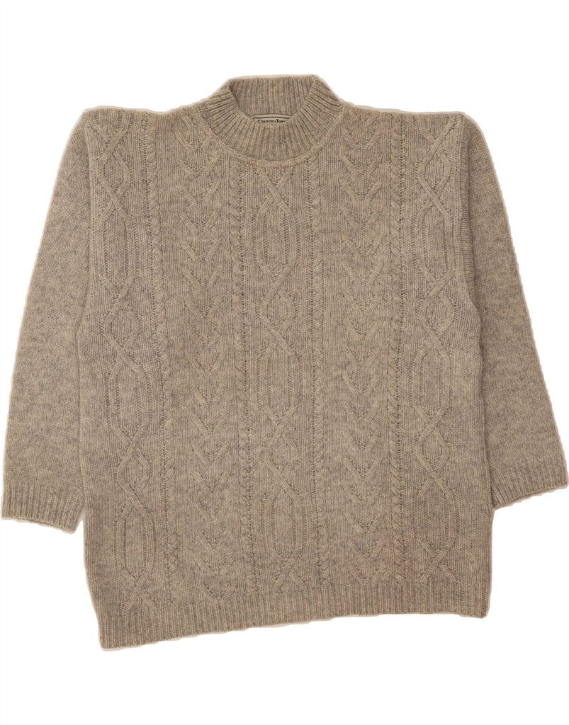 DOLOMITE Mens Turtle Neck Jumper Sweater Small Grey Wool Vintage Dolomite and Second-Hand Dolomite from Messina Hembry 