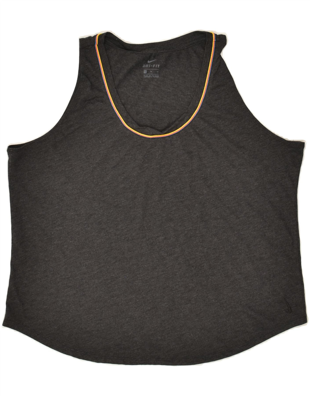 NIKE Womens Dri Fit Vest Top UK 18 XL Grey Flecked | Vintage Nike | Thrift | Second-Hand Nike | Used Clothing | Messina Hembry 