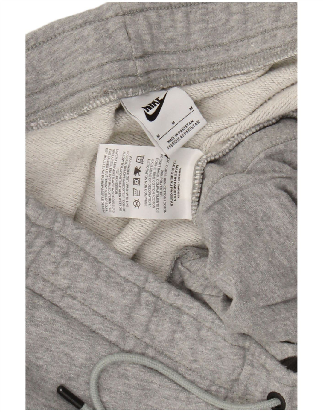 NIKE Womens Tracksuit Trousers Joggers UK 14 Medium  Grey Cotton