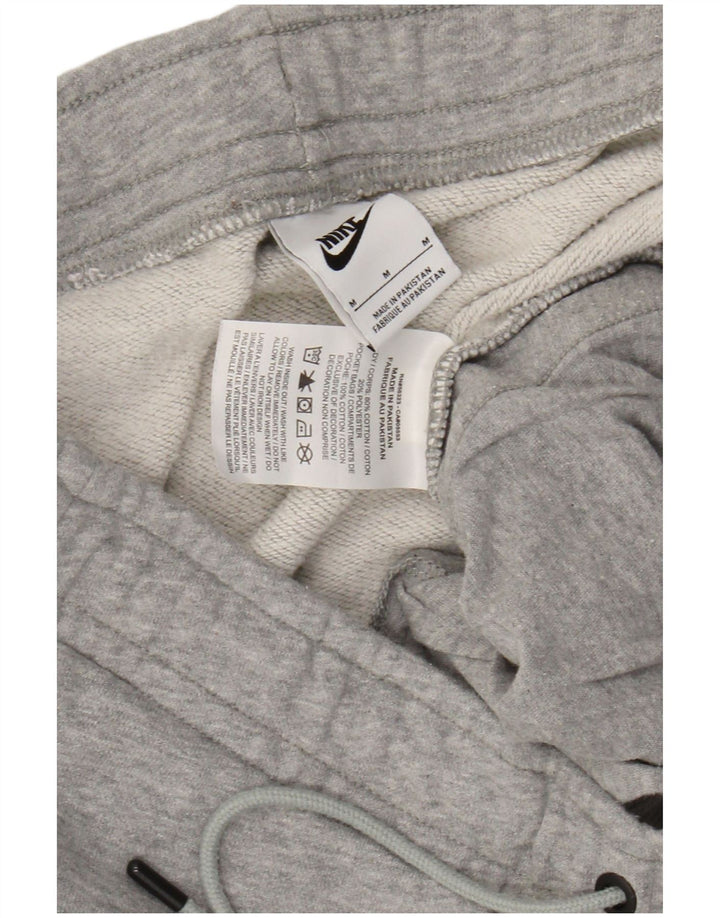 NIKE Womens Tracksuit Trousers Joggers UK 14 Medium  Grey Cotton