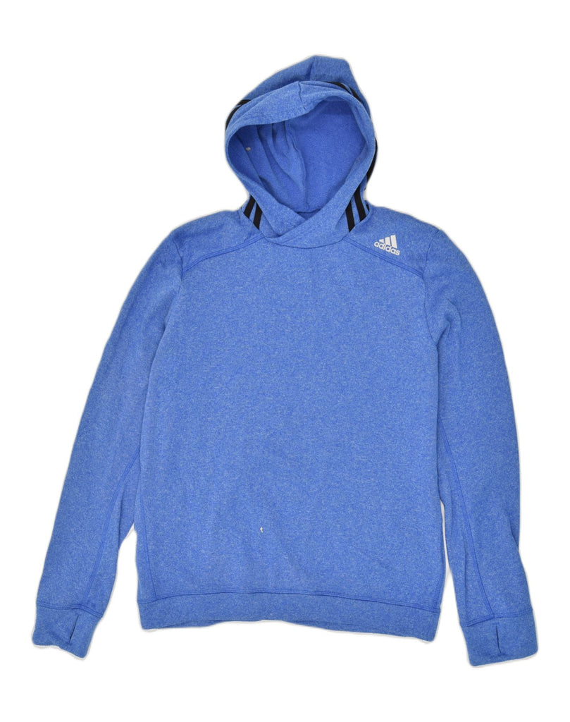 ADIDAS Mens Hoodie Jumper Medium Blue Polyester | Vintage Adidas | Thrift | Second-Hand Adidas | Used Clothing | Messina Hembry 