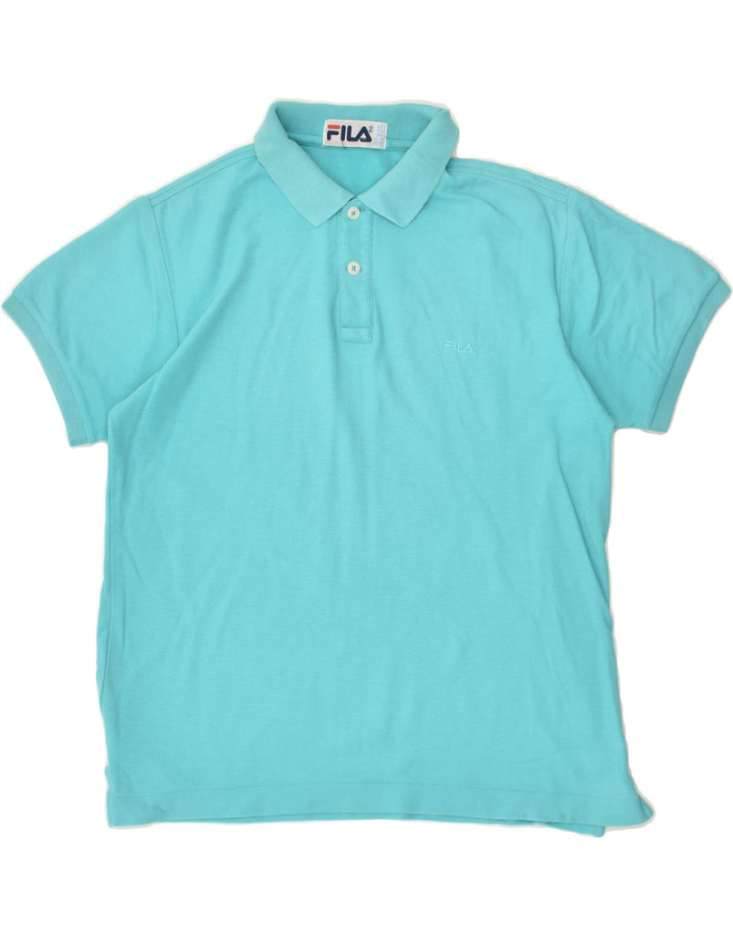 FILA Boys Polo Shirt 13-14 Years Blue Cotton | Vintage Fila | Thrift | Second-Hand Fila | Used Clothing | Messina Hembry 