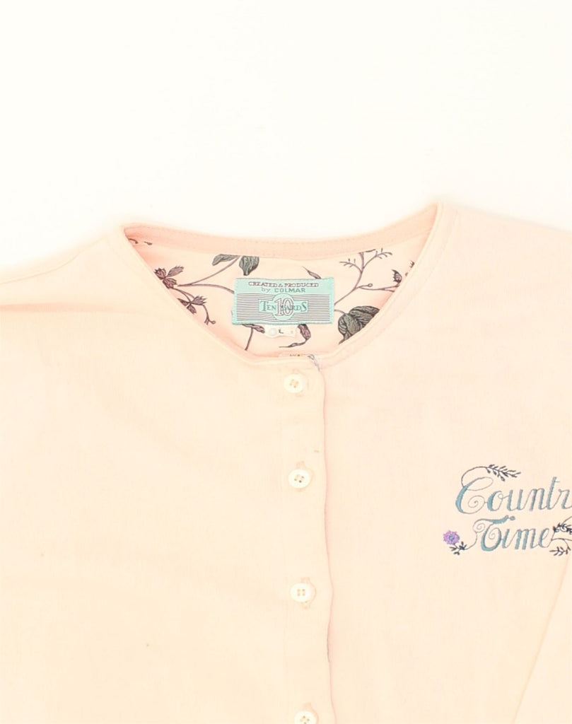 COLMAR Womens Cardigan Sweater UK 16 Large Pink Cotton | Vintage Colmar | Thrift | Second-Hand Colmar | Used Clothing | Messina Hembry 