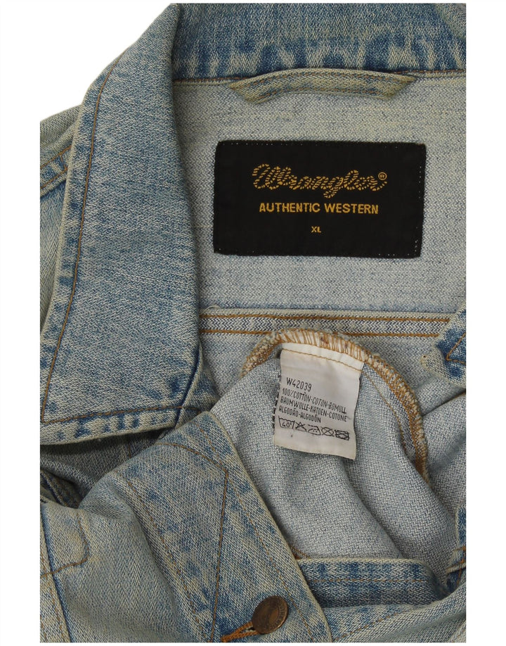 WRANGLER Womens Denim Jacket UK 18 XL Blue Cotton