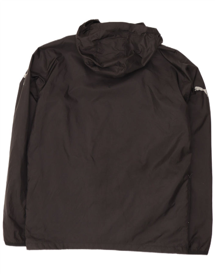 Puma Mens Hooded Rain Jacket UK 40 Large Black Nylon