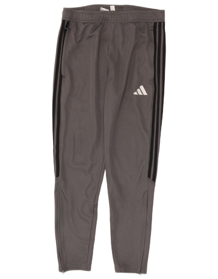 Adidas Mens Aeroready Tracksuit Trousers Medium Grey Polyester