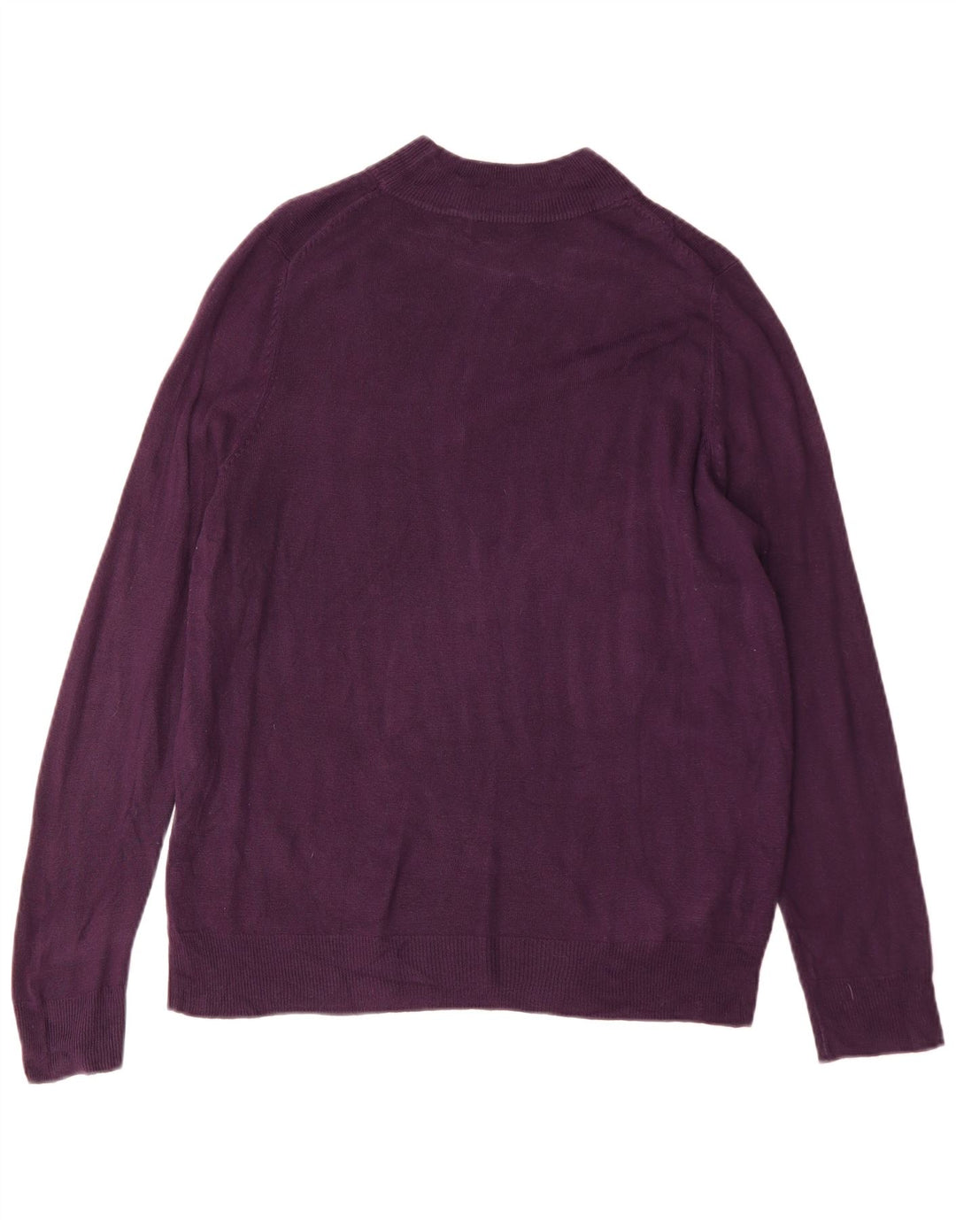 MARKS & SPENCER Mens Turtle Neck Jumper Sweater Medium Purple