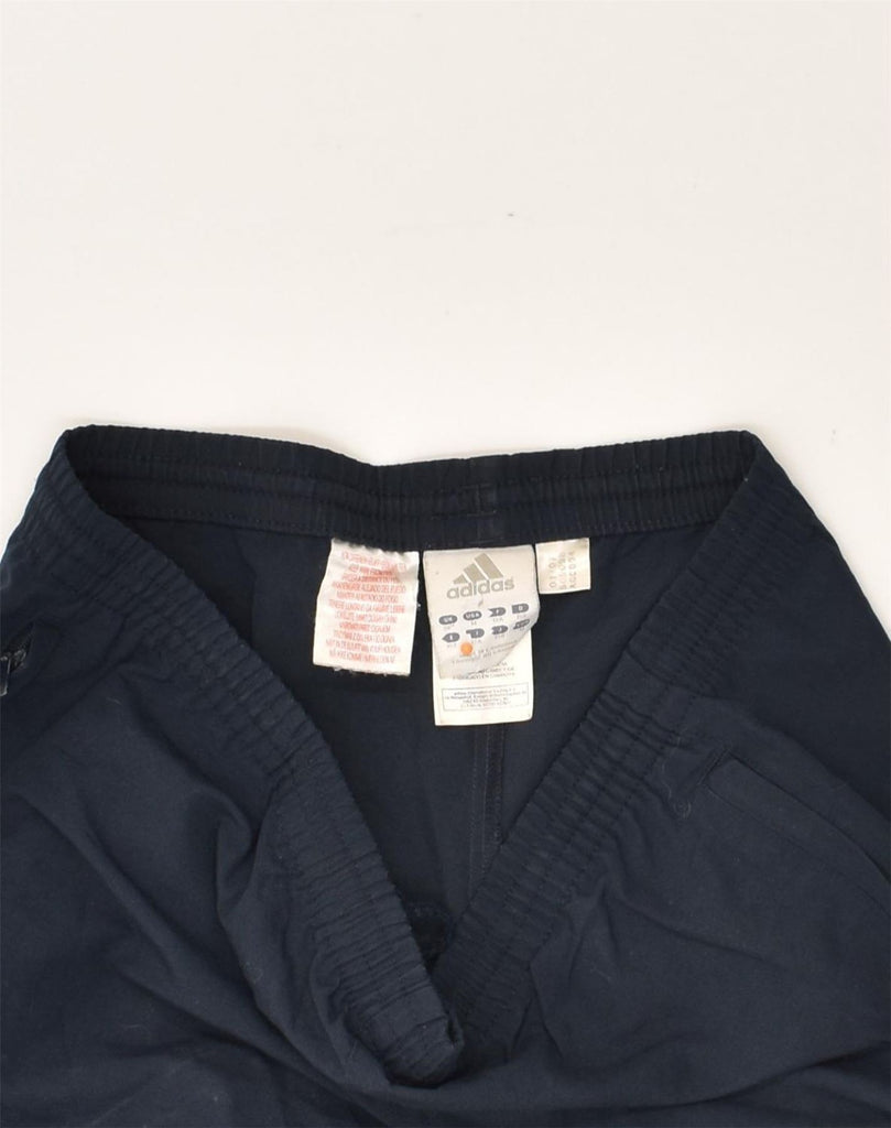 ADIDAS Girls Tracksuit Trousers 11-12 Years Navy Blue Polyester | Vintage Adidas | Thrift | Second-Hand Adidas | Used Clothing | Messina Hembry 