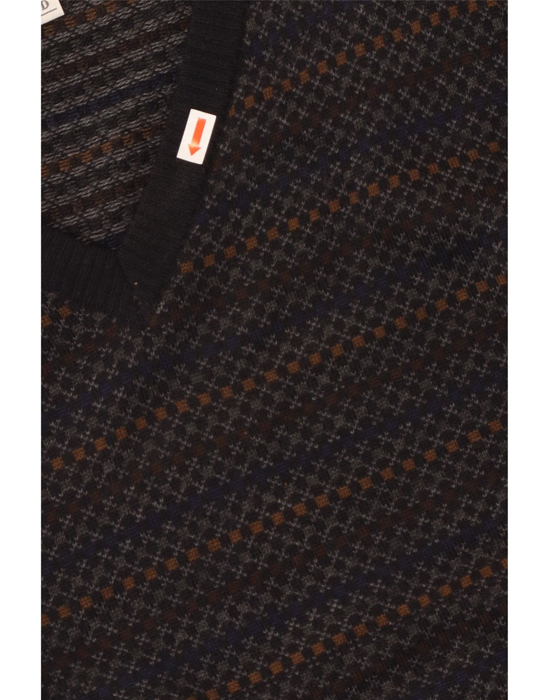 THOMAS LLOYD Mens V-Neck Jumper Sweater IT 48 Medium Navy Blue Striped