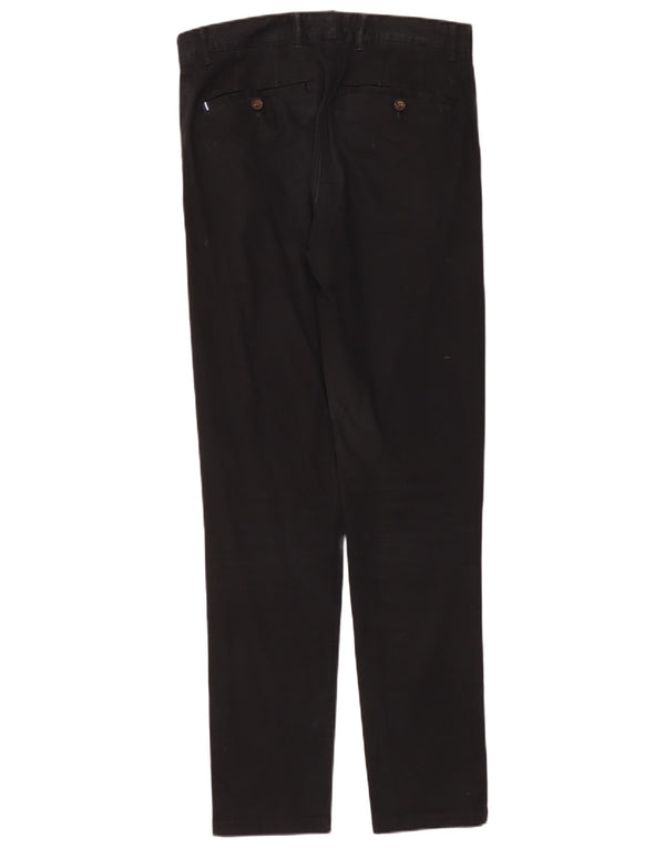 Crew Clothing Mens Slim Fit Chino Trousers W34 L34 Black Cotton
