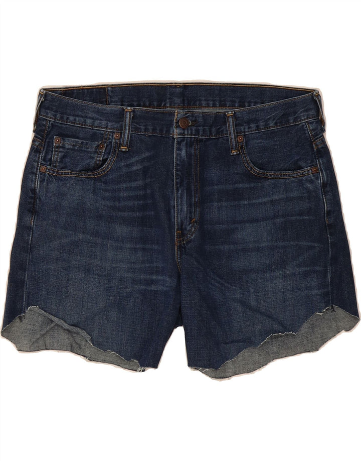 LEVI'S Womens 569 Denim Shorts W34 Large Navy Blue Vintage Levi's and Second-Hand Levi's from Messina Hembry 