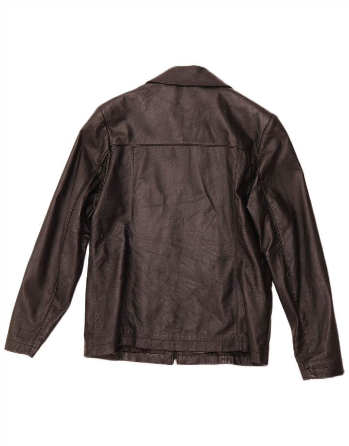 PRIVILEGI Womens Leather Jacket IT 46 Large Black Leather