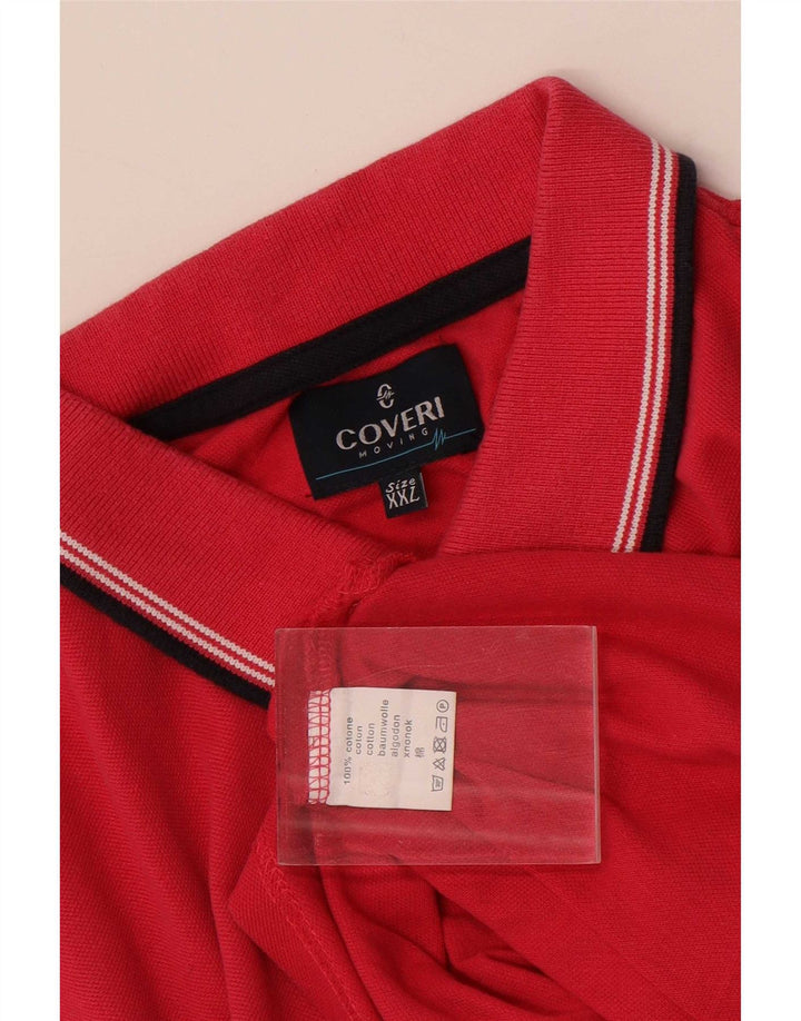 Coveri Mens Polo Shirt 2XL Pink Cotton