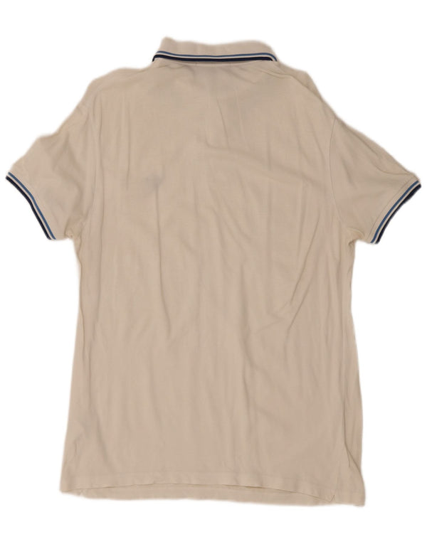 Fred Perry Mens Polo Shirt Medium White Cotton