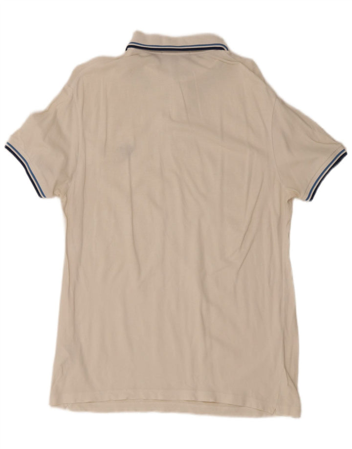 Fred Perry Mens Polo Shirt Medium White Cotton