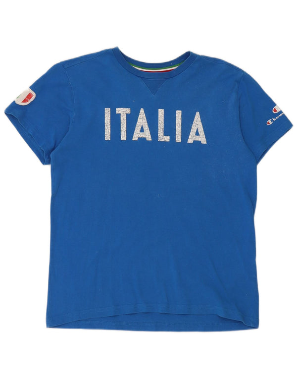 Champion Boys Italia Graphic T-Shirt Top 11-12 Years Large Blue
