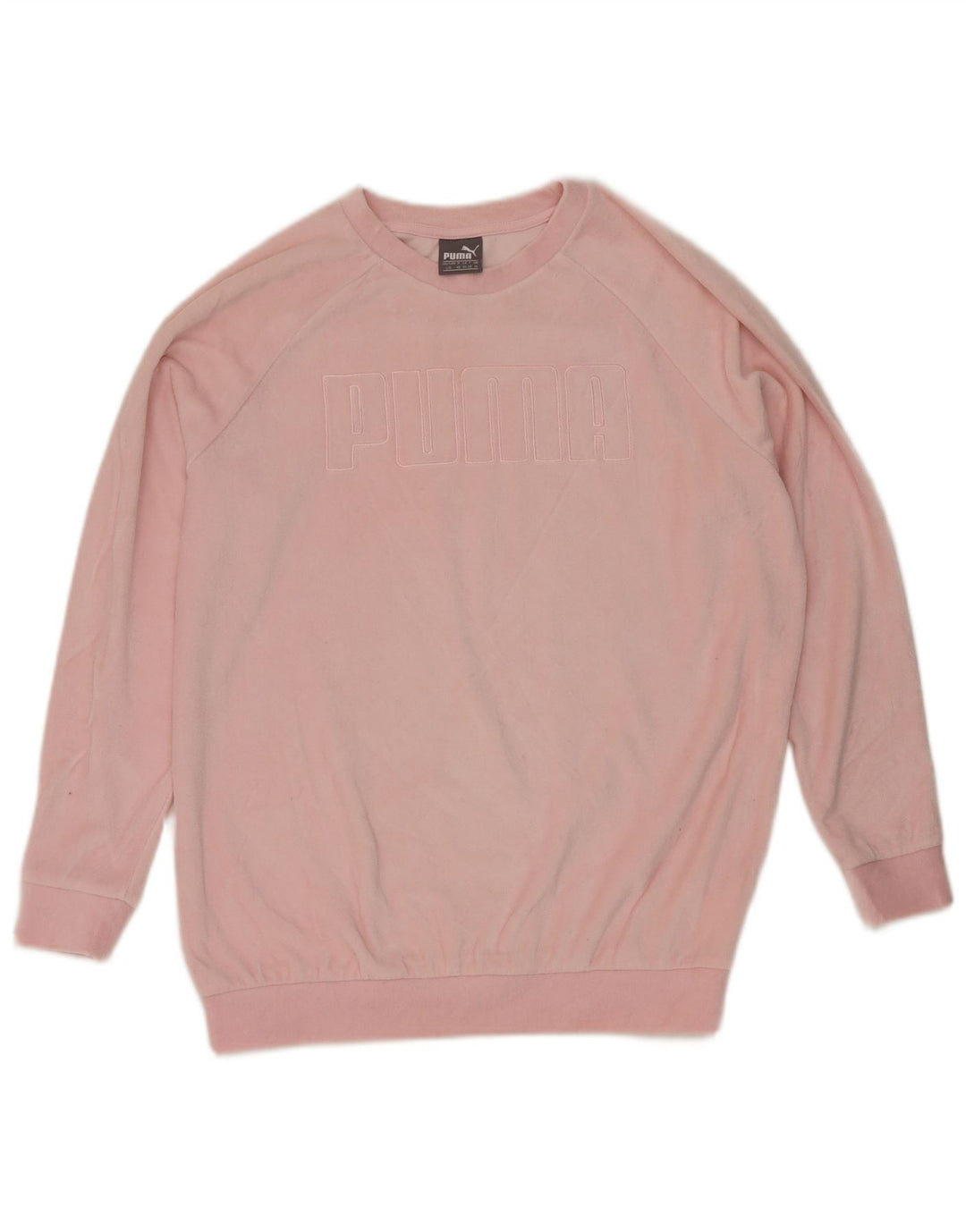 Puma Womens Graphic Oversized Sweatshirt Jumper UK 14 Large Pink Cotton