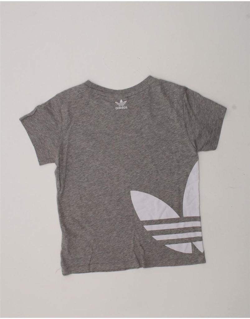 ADIDAS Boys Graphic T-Shirt Top 7-8 Years Grey Cotton | Vintage Adidas | Thrift | Second-Hand Adidas | Used Clothing | Messina Hembry 