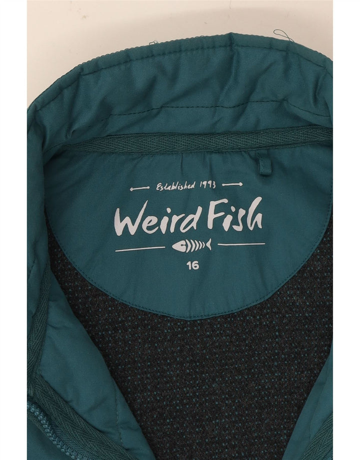 WEIRD FISH Womens Padded Jacket UK 16 Large Green Vintage Weird Fish and Second-Hand Weird Fish from Messina Hembry 
