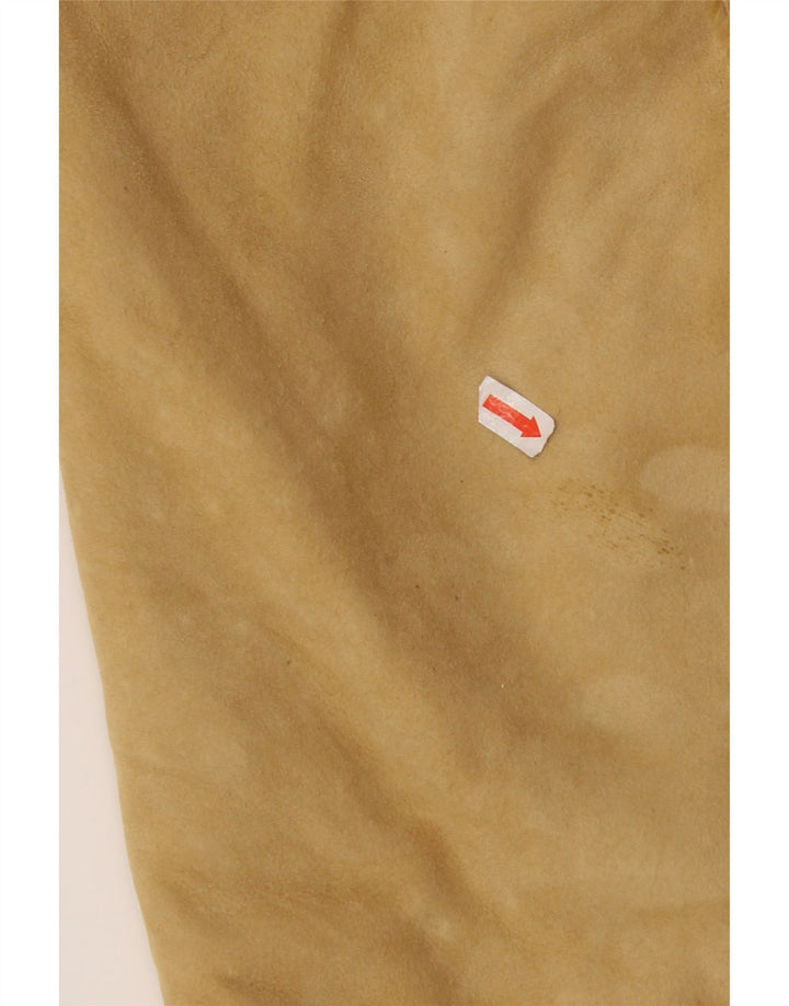 VINTAGE Womens Shearling Coat IT 44 Medium Beige Leather