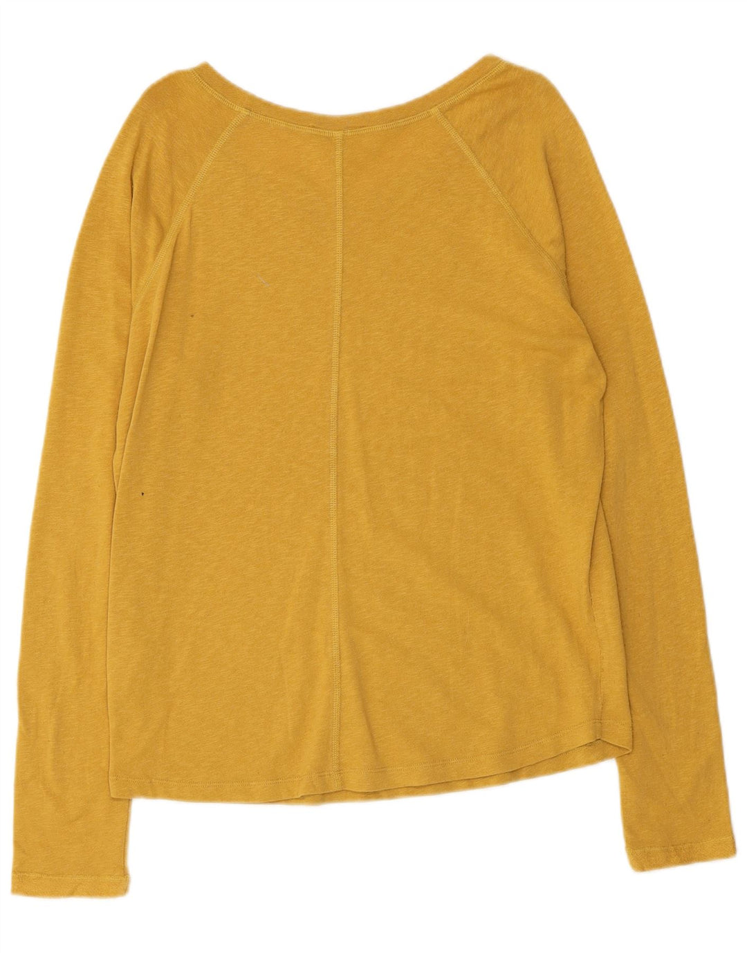 Woolrich Womens Oversized Top Long Sleeve UK 10 Small Yellow Cotton