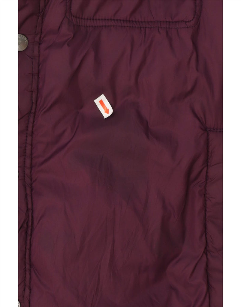 BENETTON Mens Padded Jacket UK 40 Large Maroon Nylon Vintage Benetton and Second-Hand Benetton from Messina Hembry 