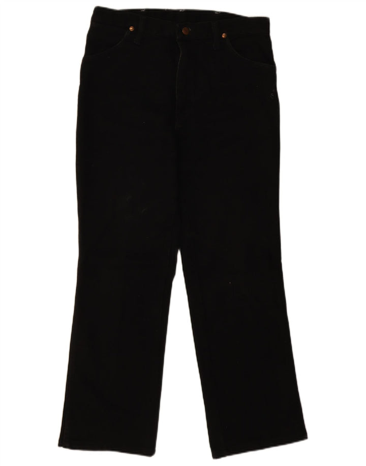 Wrangler Mens Texas Straight Jeans W32 L30 Black Cotton