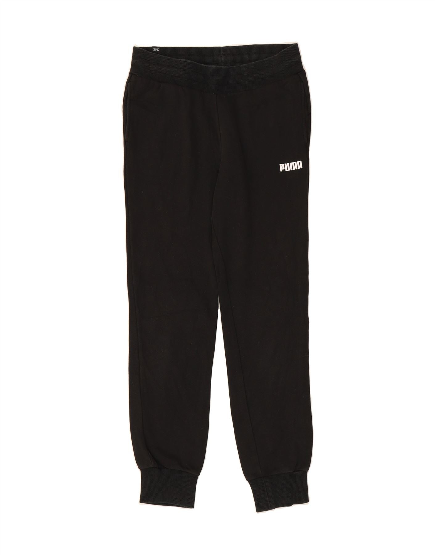 PUMA Womens Tracksuit Trousers Joggers UK 10 Small Black Vintage