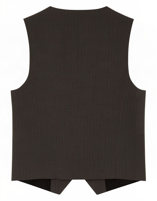Zara Womens Waistcoat UK 8 Small Grey Striped