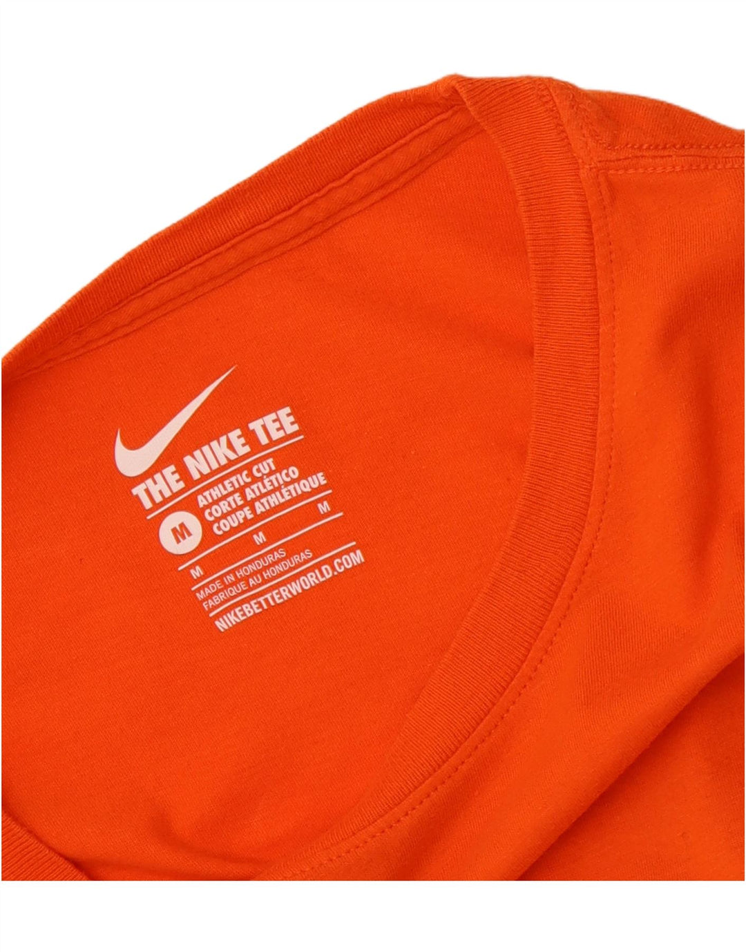NIKE Mens Athletic Cut Graphic Top Long Sleeve Medium Orange