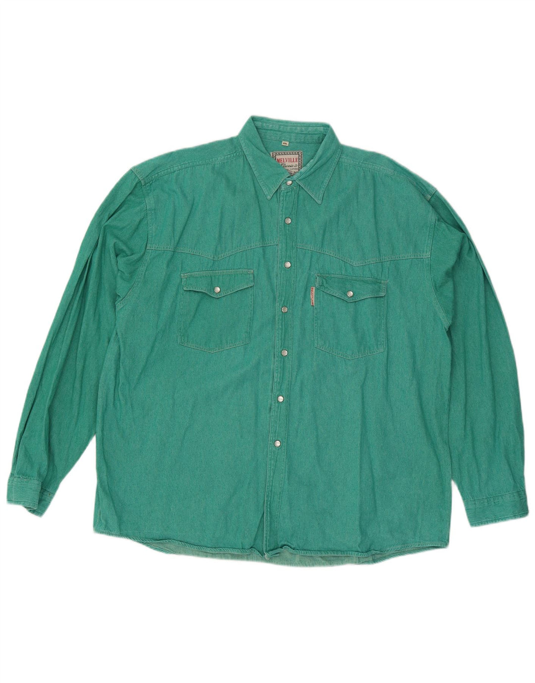 Melville Mens Shirt 2XL Green Cotton