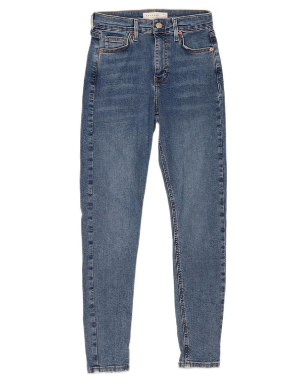 Topshop Womens Jamie Skinny Jeans W26 L27 Blue Cotton