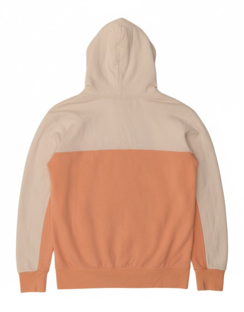ADIDAS Girls Graphic Hoodie Jumper 13-14 Years Pink Colourblock Cotton Vintage Adidas and Second-Hand Adidas from Messina Hembry 