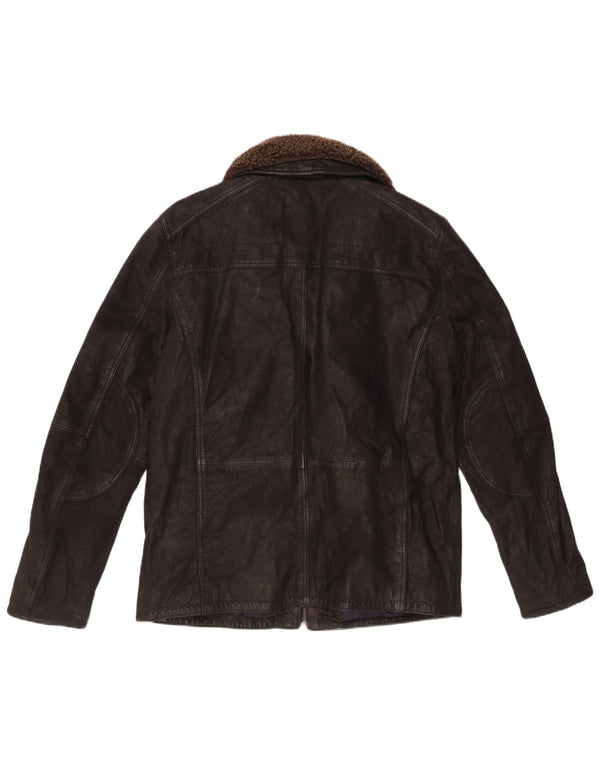 Vintage Mens Leather Jacket UK 40 Large Black