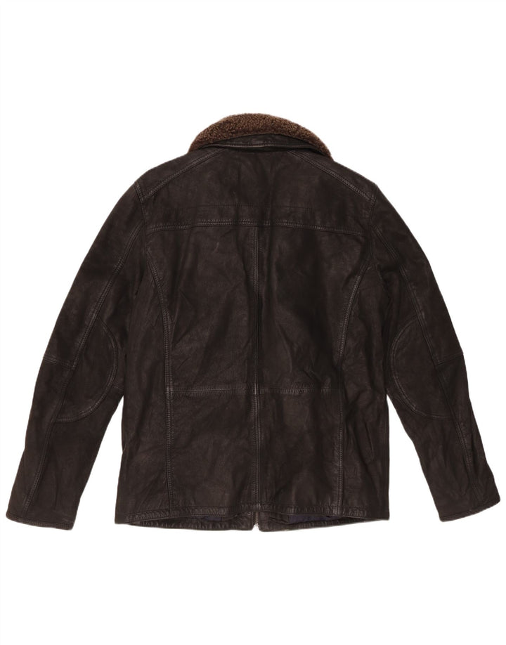 Vintage Mens Leather Jacket UK 40 Large Black