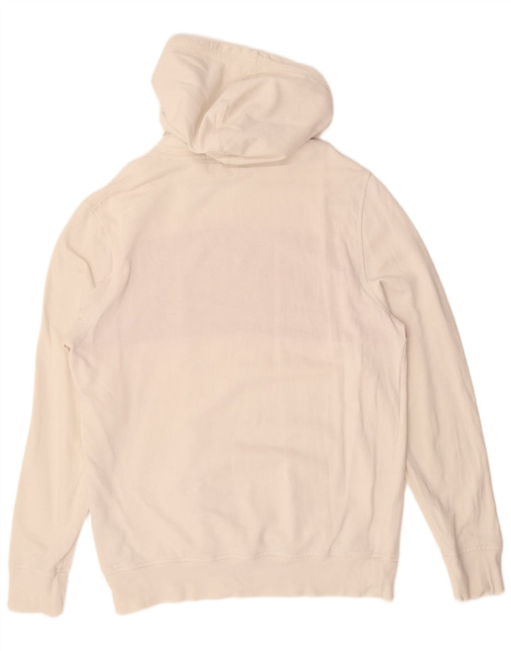 LEVI'S Mens Graphic Hoodie Jumper Large White Colourblock Cotton