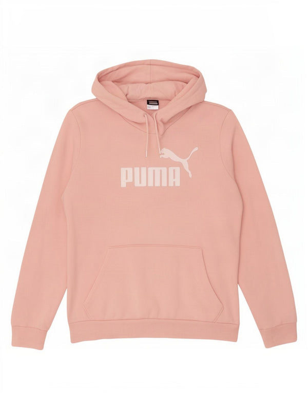 Puma Womens Graphic Hoodie Jumper UK 16 Large Pink