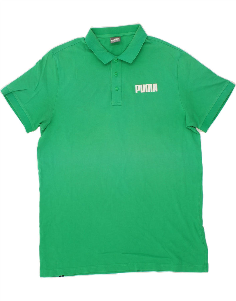 PUMA Mens Polo Shirt XL Green Vintage Puma and Second-Hand Puma from Messina Hembry 