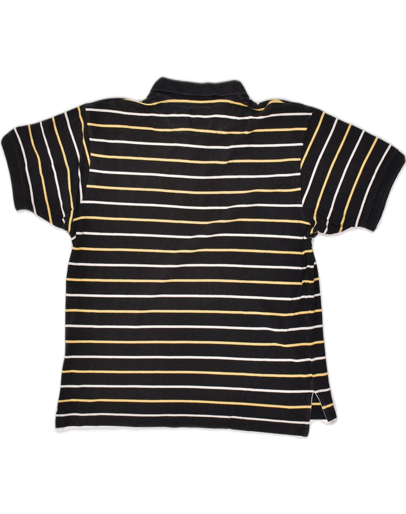 SLAM Mens Slim Polo Shirt XL Black Striped Cotton | Vintage Slam | Thrift | Second-Hand Slam | Used Clothing | Messina Hembry 