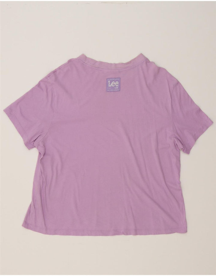 LEE Womens T-Shirt Top UK 18 XL Purple Cotton Vintage Lee and Second-Hand Lee from Messina Hembry 