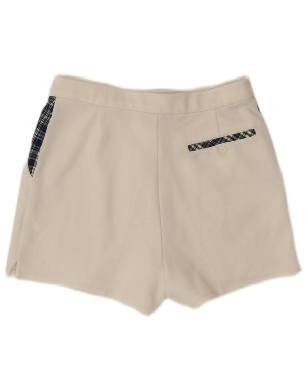 Lacoste Mens Chino Shorts Size 38 Small W28 White Check Polyester