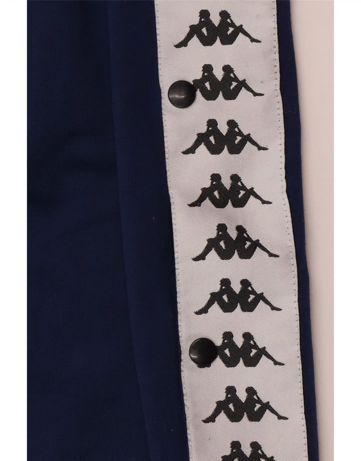 KAPPA Mens Graphic Tracksuit Trousers 2XL  Navy Blue Colourblock Polyester
