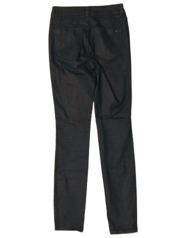 Massimo Dutti Womens Skinny Casual Trousers EU 34 2XS W24 L29 Green Cotton