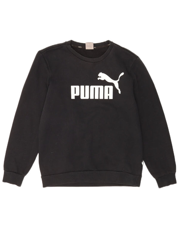 Puma Mens Graphic Sweatshirt Jumper Small Black Cotton