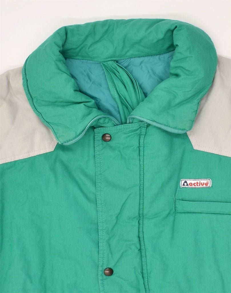 ACTIVE Mens Padded Jacket UK 42 XL Green | Vintage Active | Thrift | Second-Hand Active | Used Clothing | Messina Hembry 