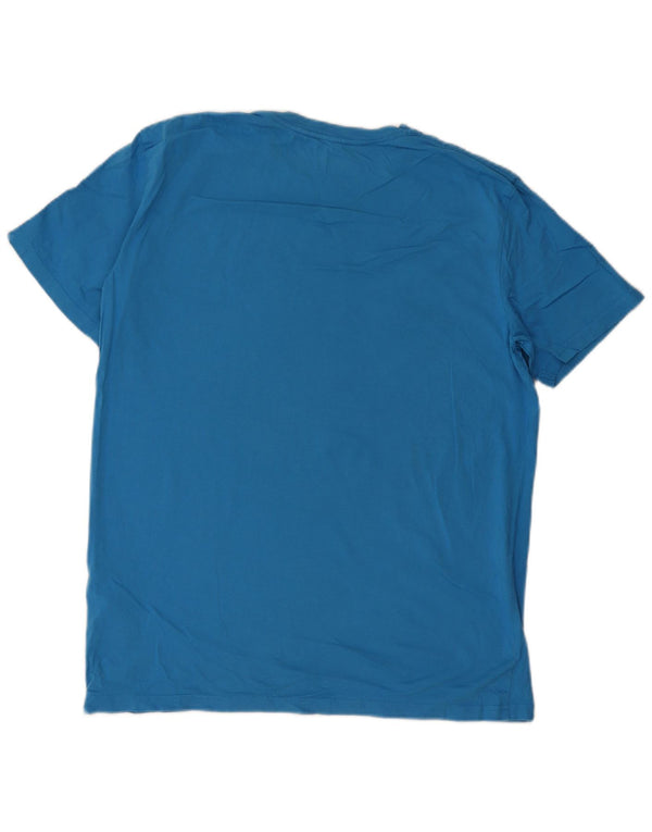 Quiksilver Mens Regular Fit Graphic T-Shirt Top Large Blue Cotton