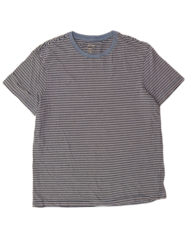 J. CREW Womens T-Shirt Top UK 14 Medium Blue Striped